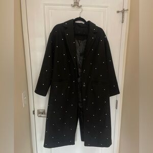Black Coat Rhinestone Details, Small